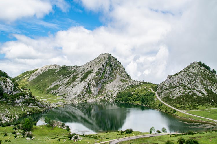 Lake Enol In Asturias, Spain