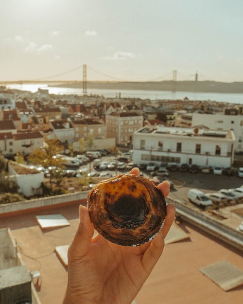 Pastel De Nata Trong Một Buổi Sáng Bình Minh ở Lisbon, Bồ đào Nha