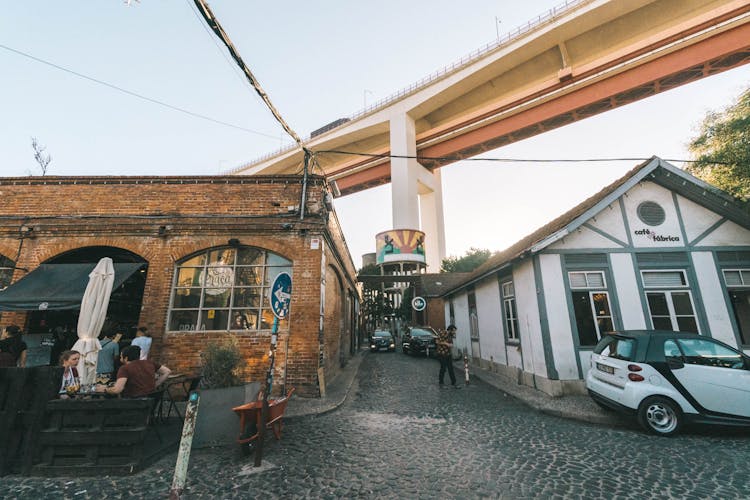 LX Factory Cafe Under The Alcantara Bridge In Lisbon