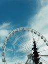 White Ferris Wheel Under Blue Sky