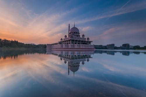 White Dome Building Reflected on Water