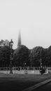 Grayscale Photo of Eiffel Tower