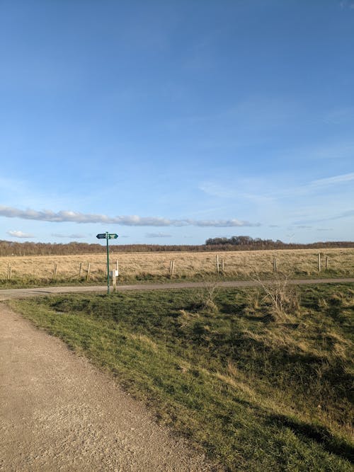 Directional Sign in Countryside Road