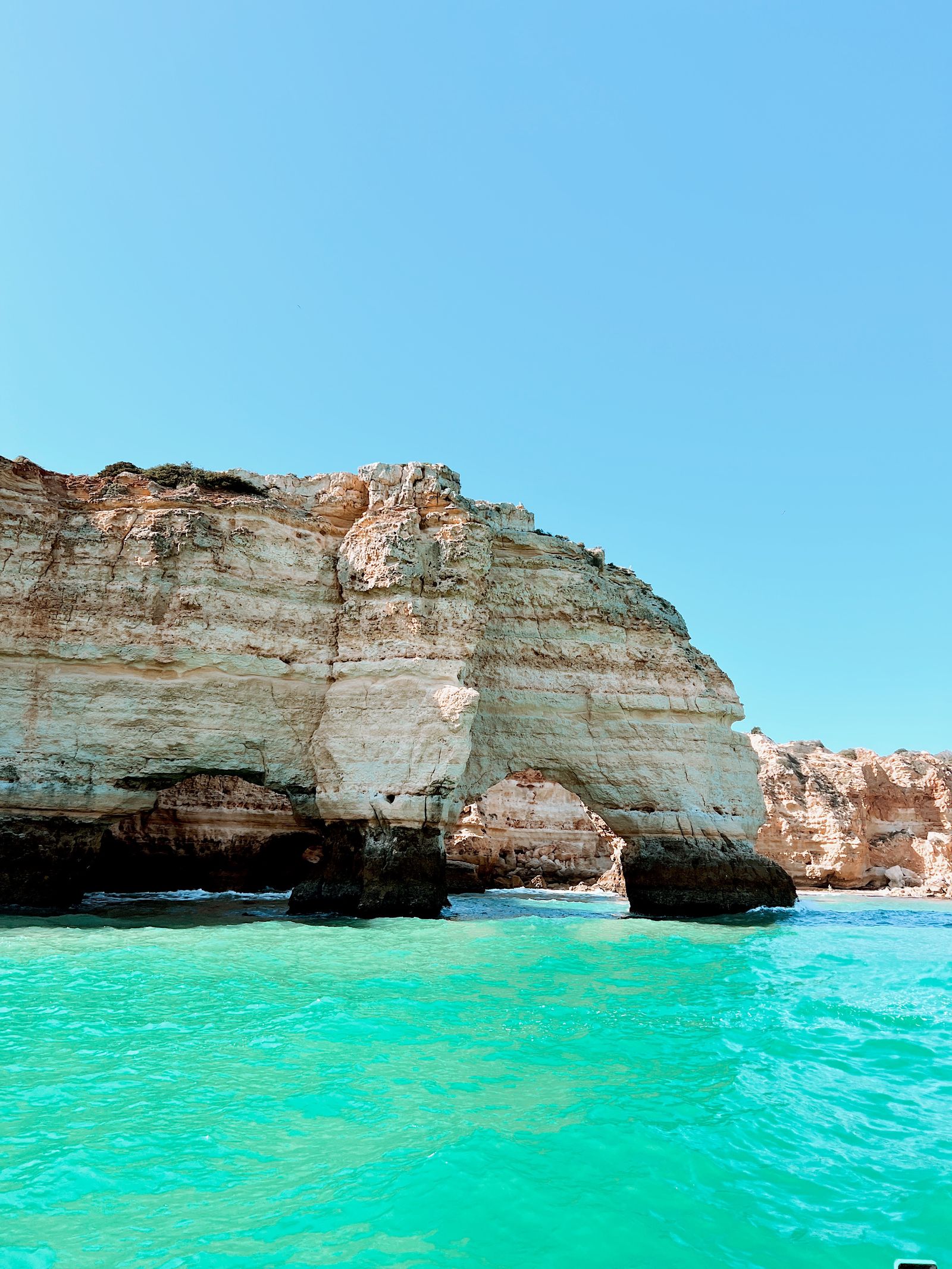 Praia da Marinha limestone cliffs and cove, Algarve, Portugal