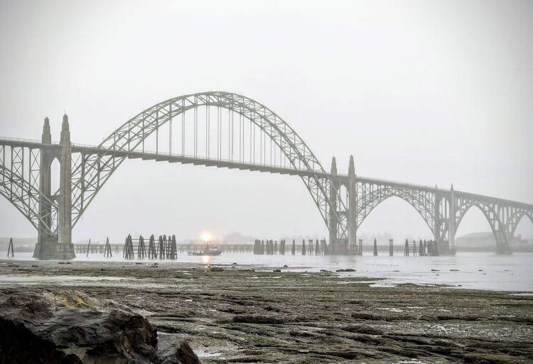 The Yaquina Bay Bridge In Newport, Oregon, United States