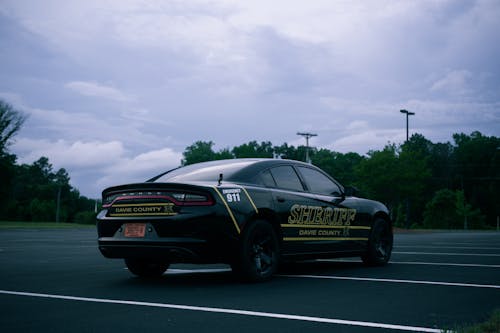 Black Sheriff Car on the Road