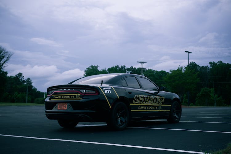 Black Sheriff Car On The Road