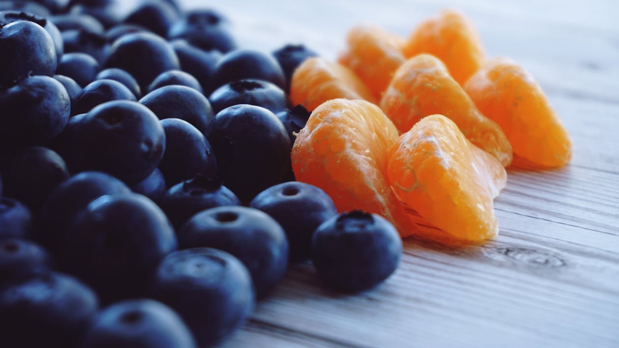 Free Oranges And Blueberries Stock Photo