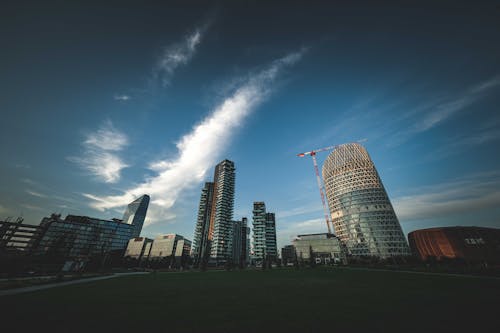 Cityscape of Skyscrapers among Clear Sky