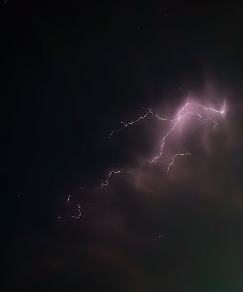 A Lightning Strike on Dark Sky
