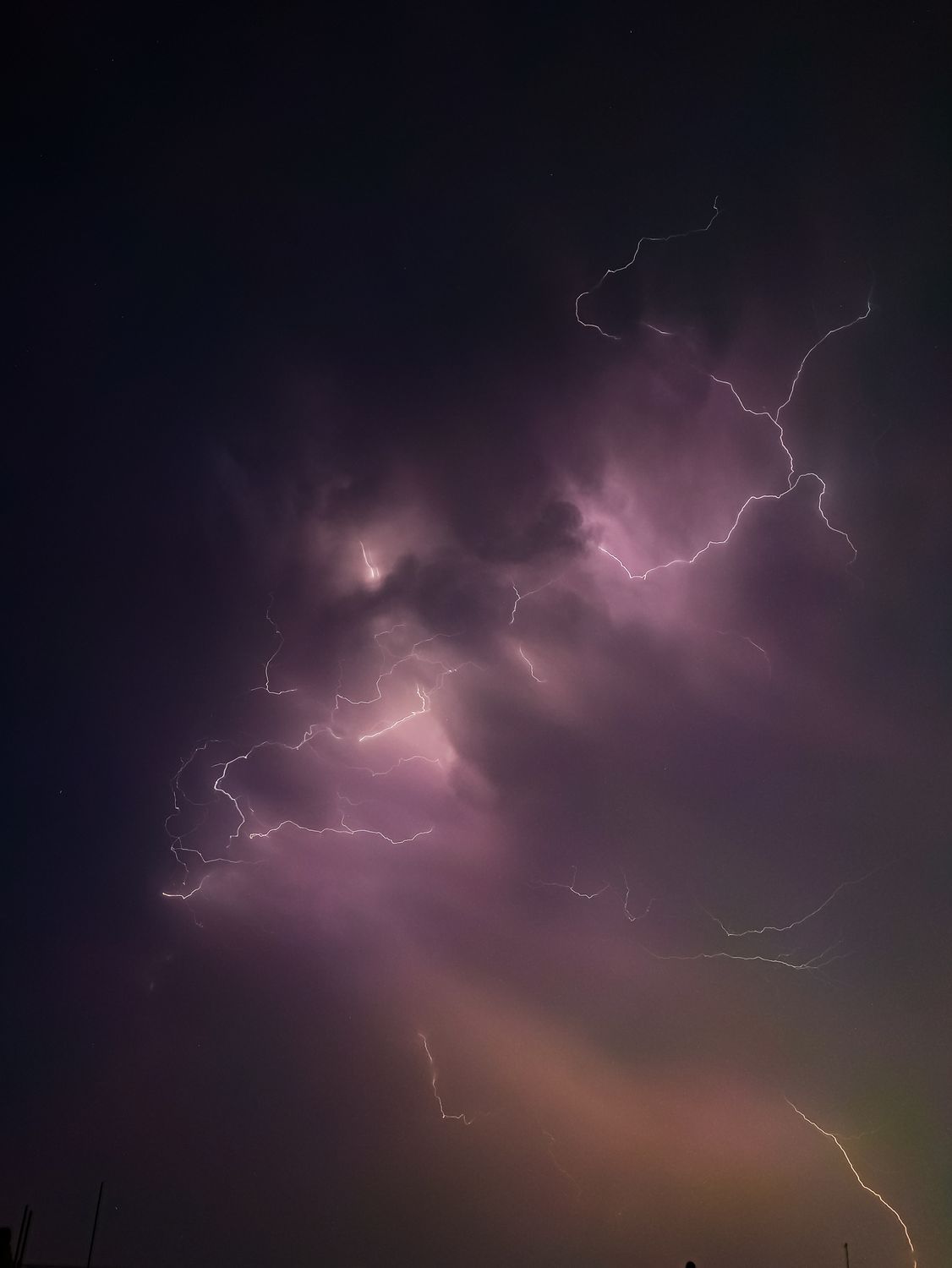 Lightning Strike on Dark Clouds at Night · Free Stock Photo