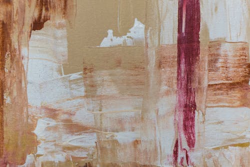 Red And Beige Abstract Painting