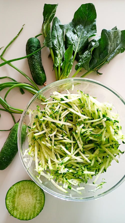 Shredded Vegetables in a Bowl