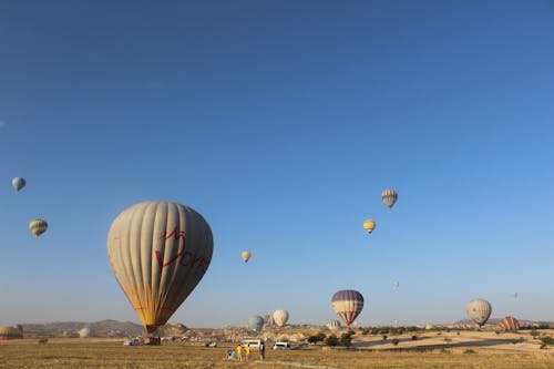 Gratis lagerfoto af aerostat, balloner, folk