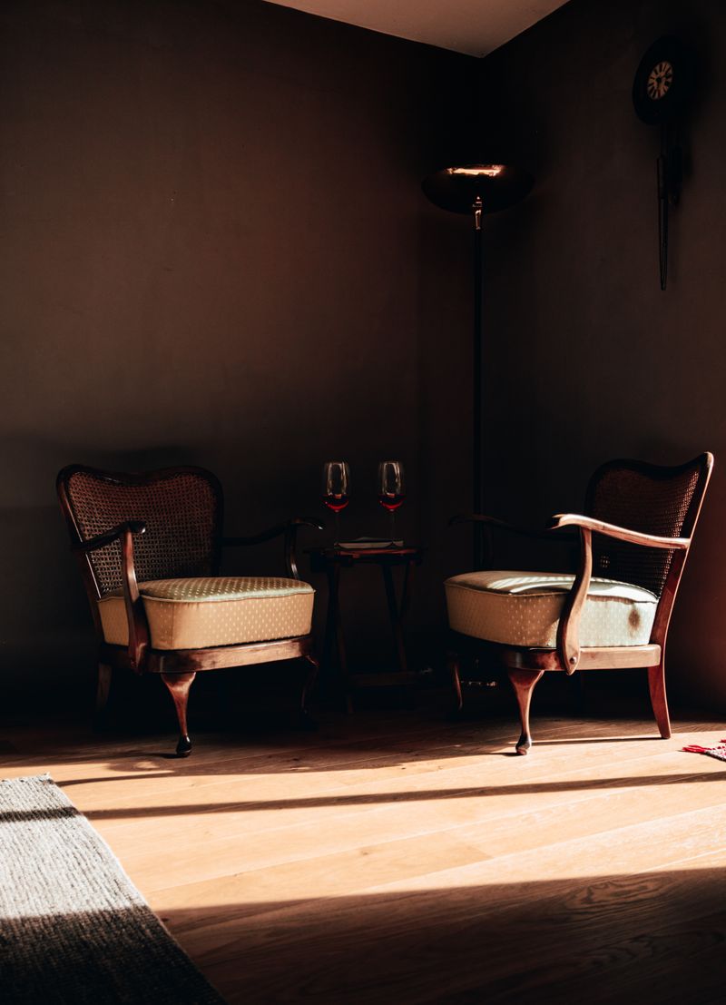 Pair of cane-back occasional chairs