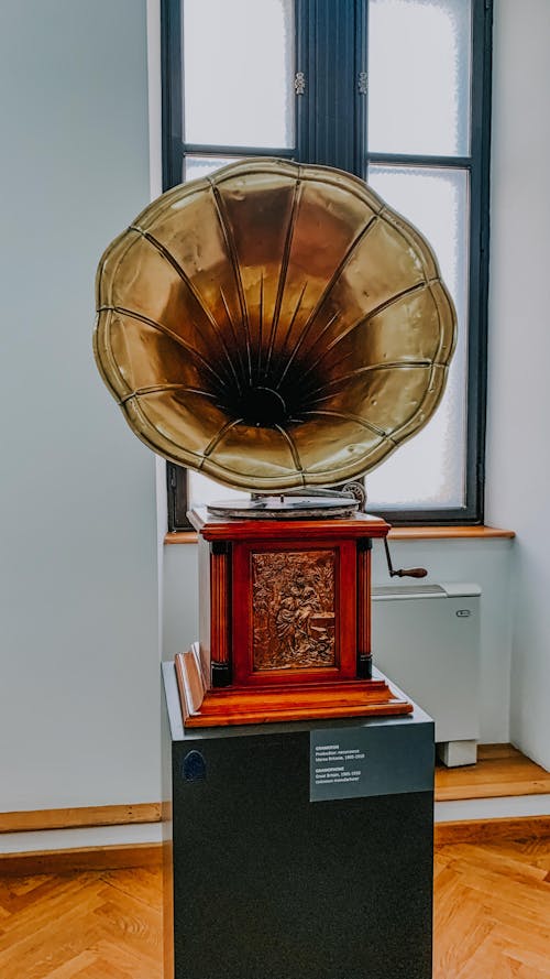 A Gramophone Displayed Near the Window