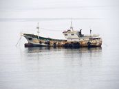 Brown and White Ship on Sea