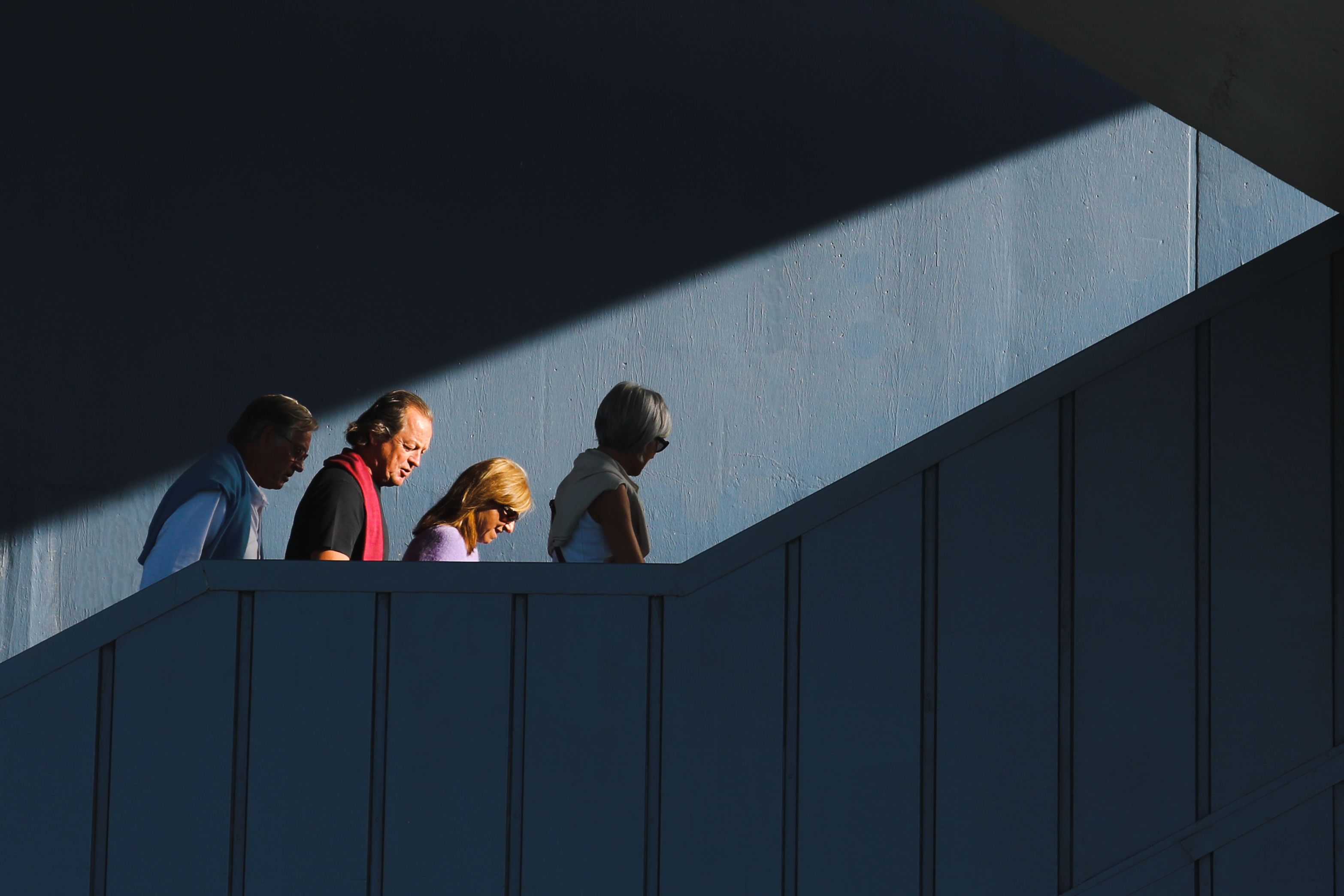People Going Up The Stairs Free Stock Photo