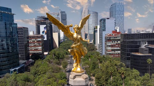 Photo of Cityscape with Monument the Angels of the Independence in Mexico City