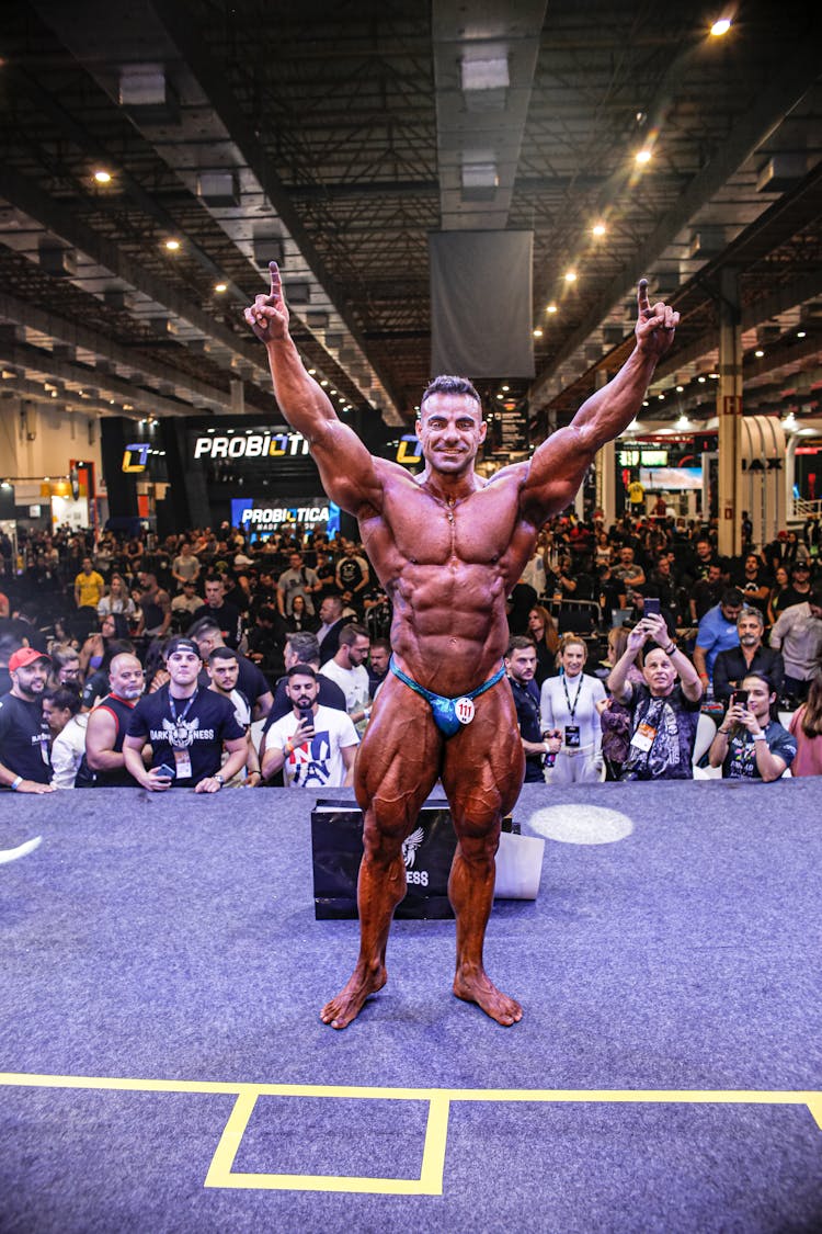 Bodybuilder On Stage