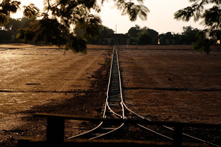 Railway Tracks In The Countryside 