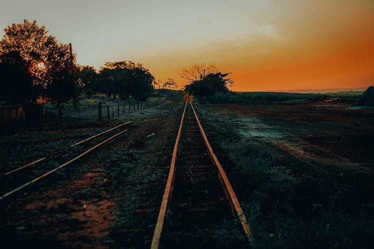 Old And Crooked Railway Tracks