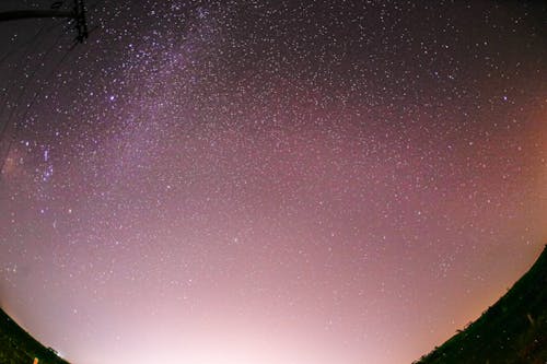 Free Silhouette of Mountain Under Starry Night Stock Photo