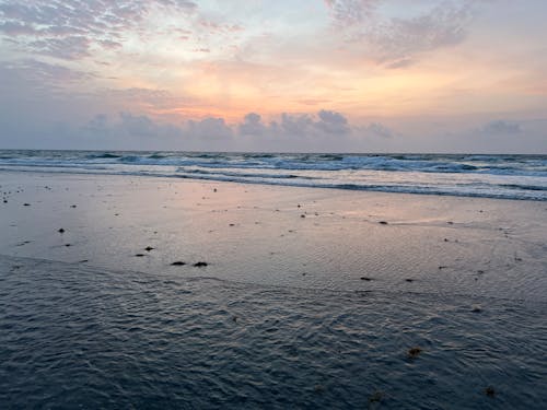 Foto profissional grátis de à beira-mar, água, alvorecer