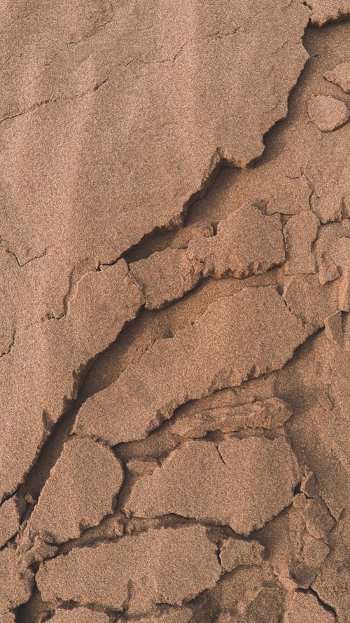 Cracked Sand Surface