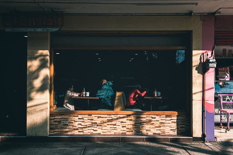 People Eating In A Restaurant