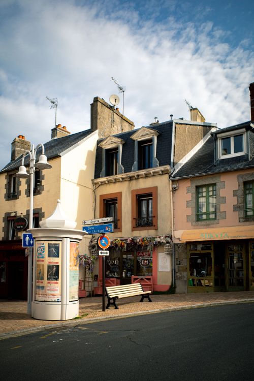 Free Picturesque street view in Granville, Normandy showcasing historic architecture and quaint urban life. Stock Photo