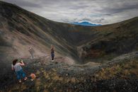People Standing at the Mountain