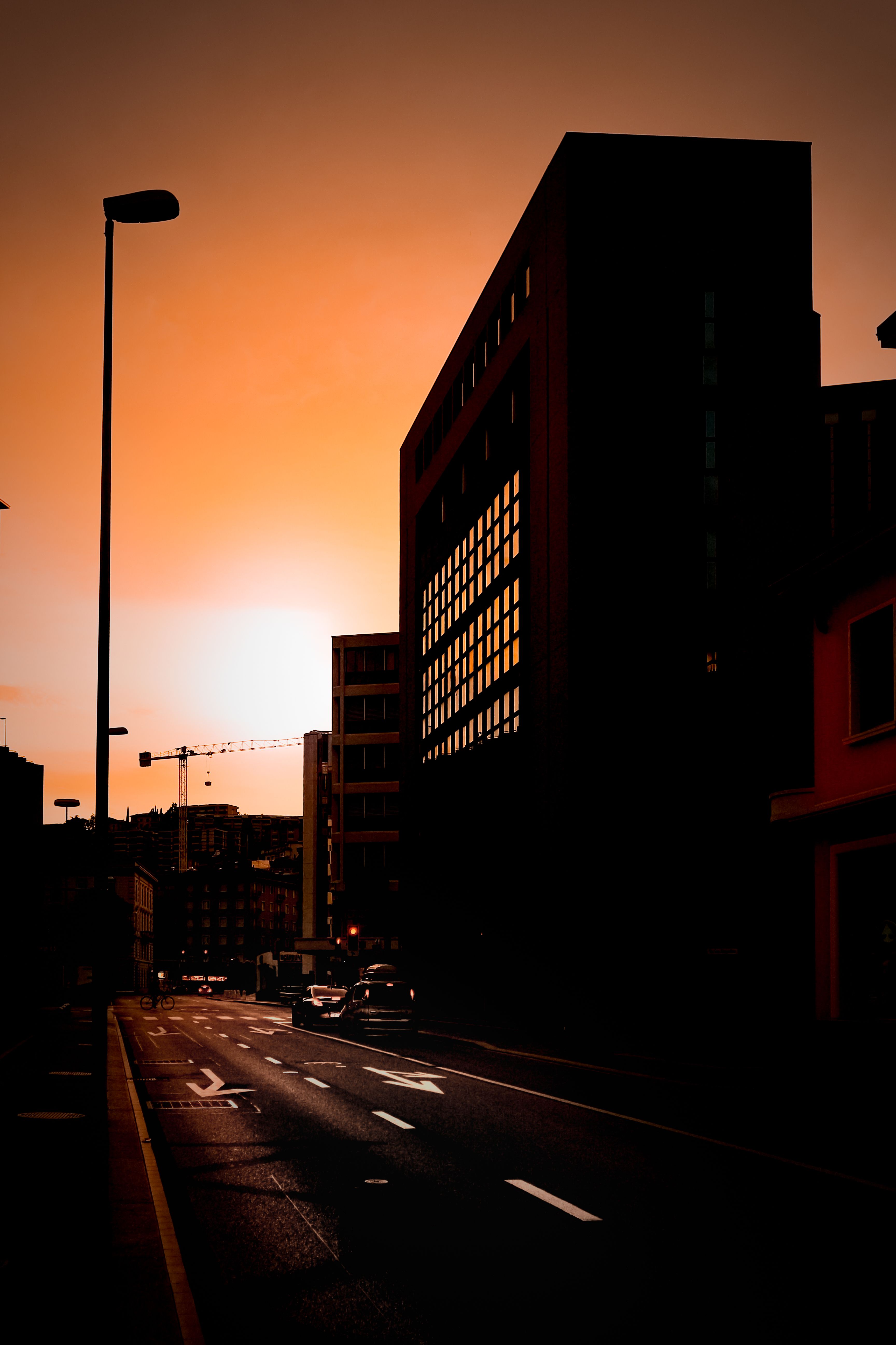 View of Sunset over City Skyline · Free Stock Photo