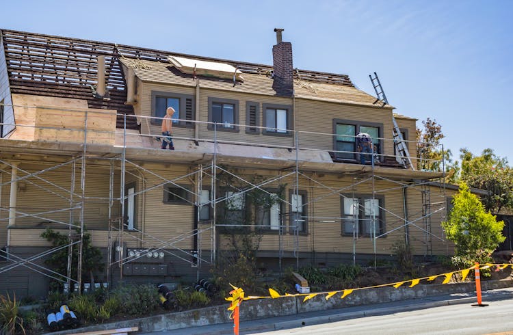 Roofing Works At Detached Family House