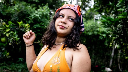 Free A Woman Wearing Yellow Swimsuit Stock Photo