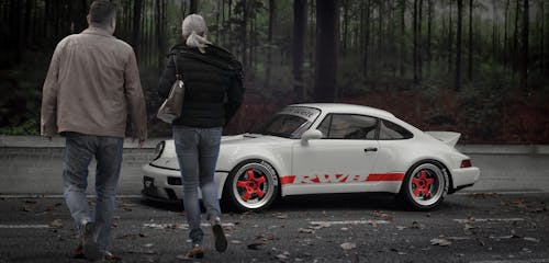 Porsche 1:18 scale diorama