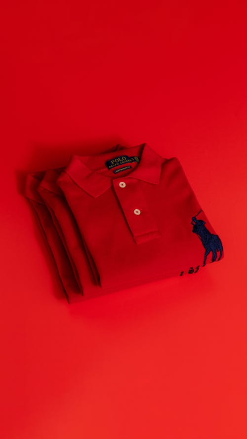 A Red Polo Shirt on a Red Surface