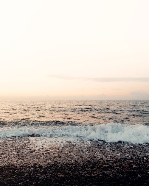 An Ocean Waves Crashing on Shore