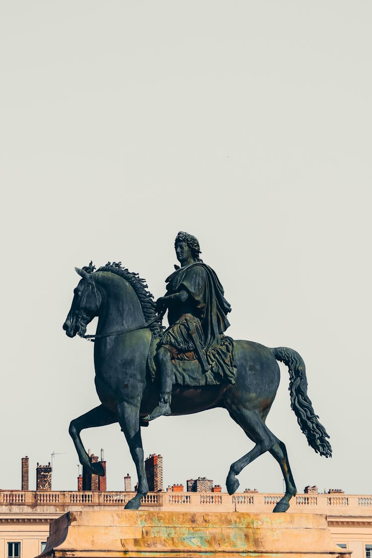 Side View Of The Equestrian Statue Of Louis XIV