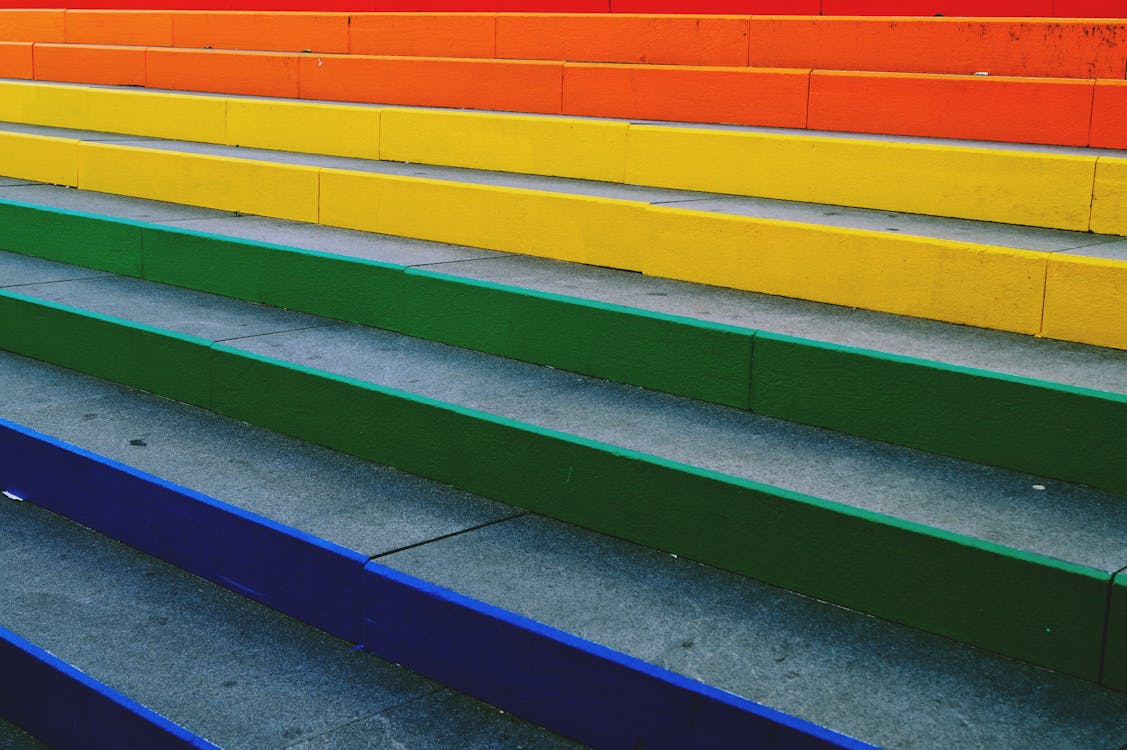 Free Assorted-color Concrete Stairs Stock Photo