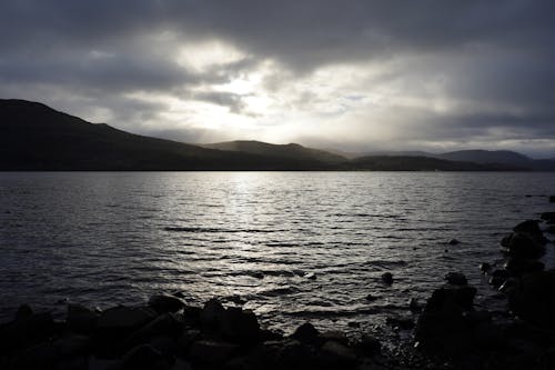 A Mountain Near the Body of Water