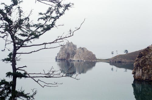 A Rock Formation in Lake Baikal