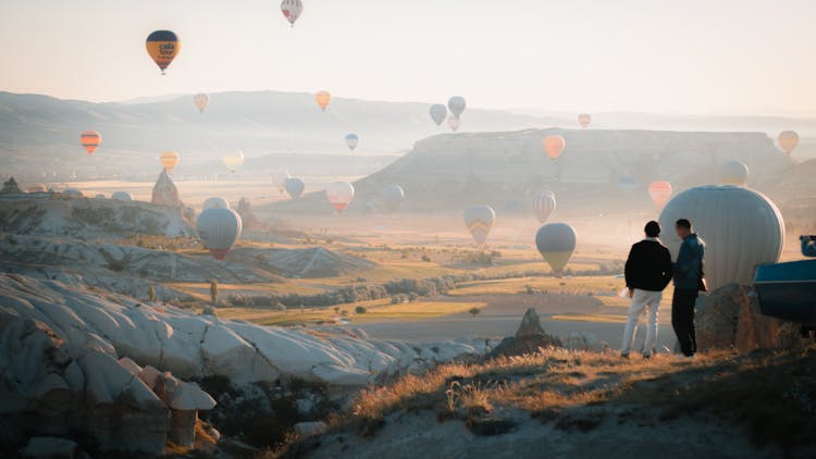 Balloons In Cappadocia In Morning