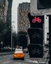 Black Traffic Light With Red Light
