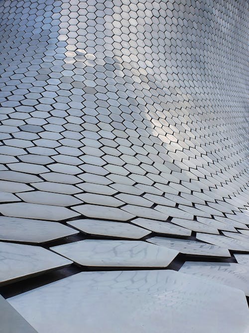 Pattern Made Out of Metal Hexagons
