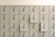 White Metal Locker on White Wall