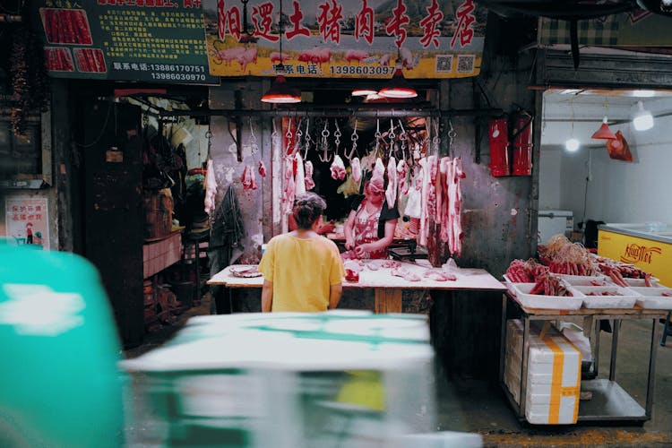 Butcher Shop In Asia 