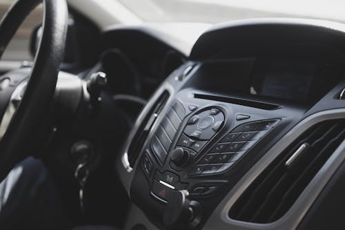Free Black and Gray Car Center Stack Stock Photo