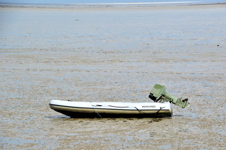 A Motorboat On The Sea