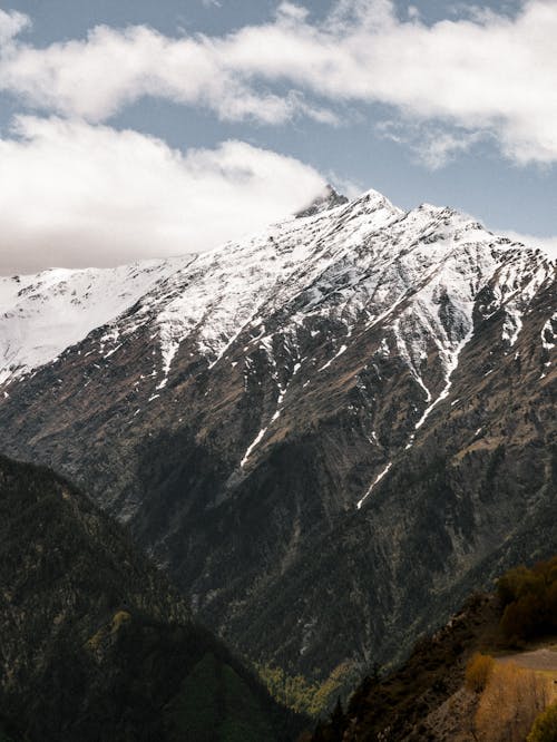 View of Mountains with Snow